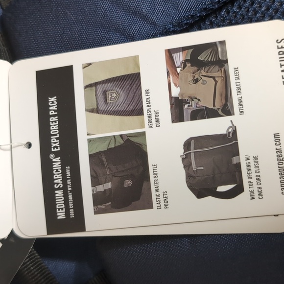 NWT Cannae The Sarcina Medius Cordura Backpack In Blue - Picture 6 of 14